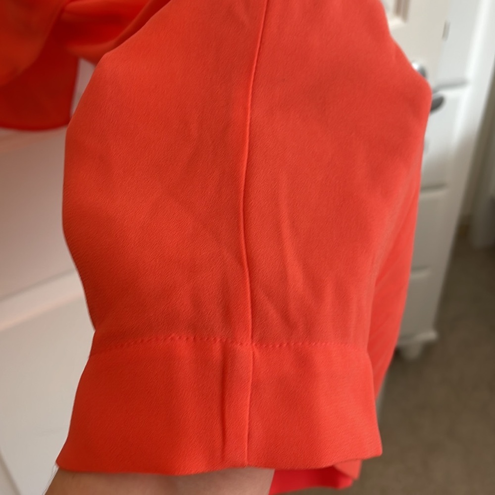 BCBG Max Azria Kate strapless mini dress, orange / coral / red, size 02 - Picture 12 of 16